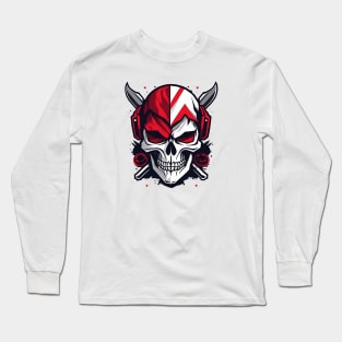 Evil skull with red eyes Long Sleeve T-Shirt